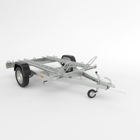 Bild von TEMARED
Motorradanhänger Typ MOTO 2 R PREMIUM KIPPBAR MIT BLATTFEDERUNG
zul.GG. 750kg 
Nutzlast c