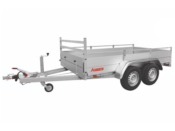 Bild von Tandem Tieflader Typ BSX2500.301X150
zul.GG. 2.500kg 
Nutzlast ca. 2.095kg
Innenmaße ca. 3.010 x 