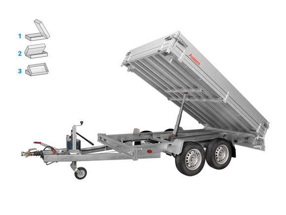 Bild von Dreiseitenkipper Typ KSX2500.305X178 Handpumpe
zul.GG. 2.500kg
Nutzlast ca. 1.810 kg
Innenmaße ca