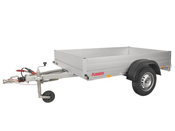 Bild von 1- achs Tieflader Typ GTB1200.301X126
zul.GG. 1.200kg 
Leergewicht     205 kg
Nutzlast	995 kg
In