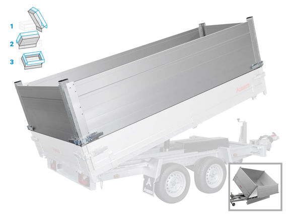 Bild von Aufsatzbordwände KSX mit Kippfunktion 305x178x70